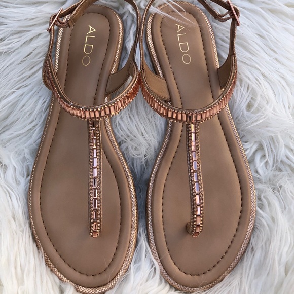 rose gold thong sandals